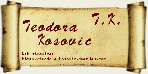 Teodora Kosović vizit kartica